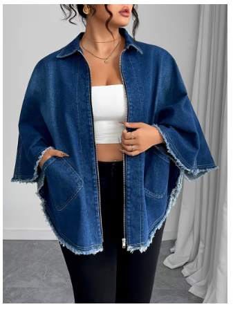 Loose Denim Jacket Women's Cape Top