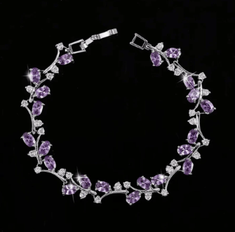 1pc Super Shiny Crystal & Cubic Zirconia Floral Design Multi-layer Bracelet