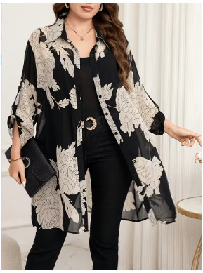 New Women's Elegant Long-Sleeve Shirt for Spring/Summer