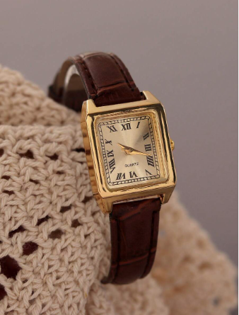 1pc Women's PU Leather Strap Watch, Retro British Style Small Dial Quartz Watch, Niche Luxury Fashion, Suitable For Holidays, Parties, Weddings, Back To School, Christmas, Thanksgiving, Halloween, Easter And Other Occasions, Best Gift For Women