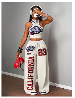 2pcs Women'S Casual Vest and Pants Set