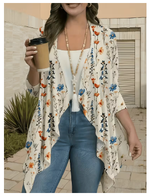 An Elegant Printed Cardigan for Women, Lightweight, Breathable, And Comfortable