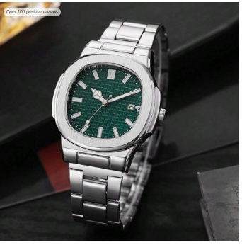 1pc Men's Fashion Steel Band Quartz Wrist Watch, Calendar, Holiday Gift, Gift, Non-Adjustable Strap