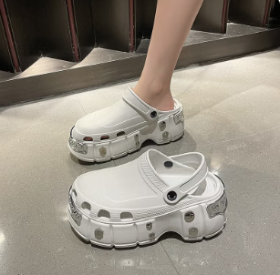 Thick-Soled Garden Shoes, Summer Eva, Thick-Soled Toe-Toe Slippers, Women'S Rivet Sandals, Men'S Shoes, Export