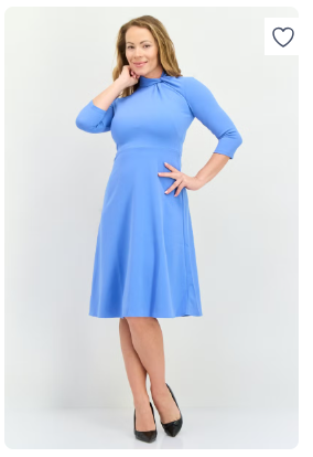 Women Plain Midi Dress, Blue