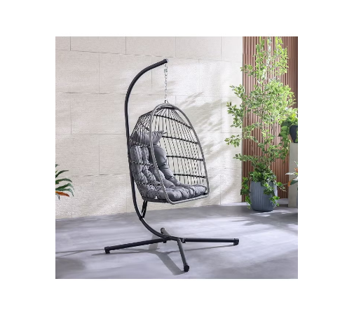 Savio Hanging Chair | 1-Seater Hammock Chair | Modern Design Hanging Chair | Single Seat Swing Chair For Indoor Outdoor Garden Patio L 105 x W 103 x H 203 cm - Multi Color