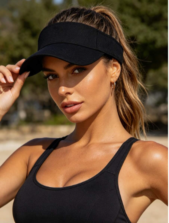 1pc Unisex Adjustable Sports Sun Visor Cap, Summer Breathable Baseball Hat For Sun Protection, Travel & Outdoor Activities