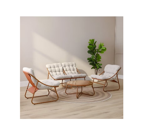 Zoya 4-Seater Outdoor Sofa Set | Steel Frame Garden Furniture | Modern Design Patio Sofaset | Outdoor Seating Table And Chairs For Lawn Garden