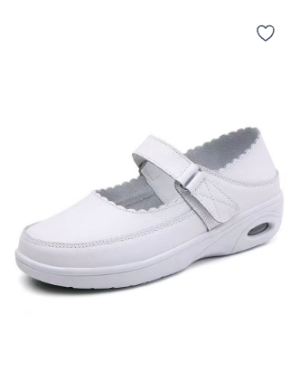 Thick-Soled Nurse Shoes, Women'S Medical Shoes, Breathable Non-Slip Nurse Shoes, Cut Out Soft-Soled Beanie Shoes, Non-Tiring Feet, White Nurse Shoes