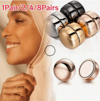 1Pair/2/4/8Pairs Magnet Clasp Premium Invisible Pearl Brooch For Women - Summer Collar Anti-Slip Magnetic Fastening Pin For Fixing Clothes And Enhancing Outfits