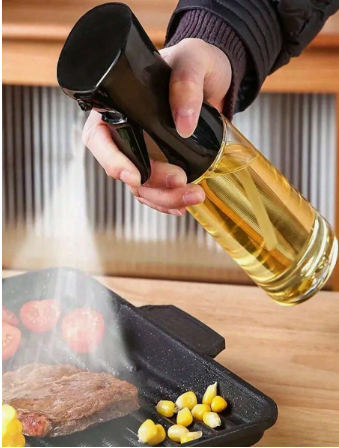 1pc Oil Spray Bottle Kitchen Household Barbecue Olive Oil Cooking Oil Spray Pot Atomization Fat Reduction Oil Spray Artifact Oil Spray Pot Dispenser Refillable Spritzer Bottle For Outdoor BBQ Cooking Kitchen Supplies