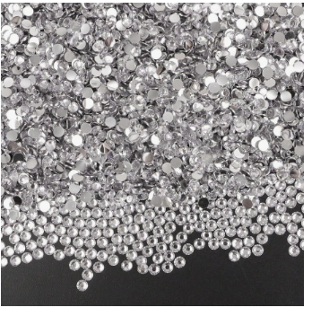 2mm-6mm Resin Rhinestones, Flat Back Diamonds, Transparent Non-Hot Fix Crystal Diamonds, For DIY Crafts, Cups, Bottles, Glasses, Clothing, Loose Glitter Crystal Stones, Craft Decoration