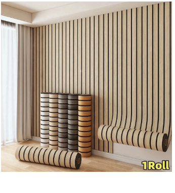 1 Roll Self-Adhesive Wallpaper, Faux Wood Grain Wall Panels, Thickened Waterproof IPXE Wall Stickers, Suitable For Indoor Living Room, Ceiling, Bedroom, And Office Wall Decoration