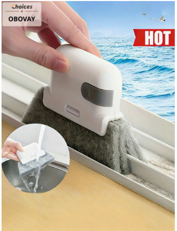 Versatile Door & Window Track Cleaning Brush, Handheld Gap Brush, Window Groove Cleaning Brush, Dealing With Gap/Dust/Hard-To-Reach Corner Of Window Track, Cleaning Brush, Window Cleaner, Home Cleaning, Dust Removal Brush, No Dead Angle