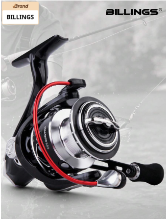 BILLINGS Fishing Reel, Freshwater And Saltwater Fishing Reel, 5+1 Bearings, 5.2:1 Gear Ratio, 8kg Max Drag, Metal Shallow/Deep Spool, 1500/2000/2500/3000/4000 Models Available