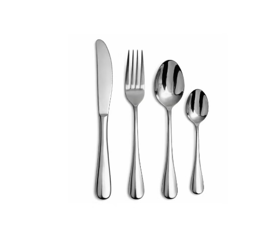 4 Piece Premium Stainless Steel Cutlery – Dinner Knife, Dinner Fork, Table Spoon & Tea Spoon – Mirror Polished, Rust-Resistant Flatware for Home, Kitchen & Dining Table