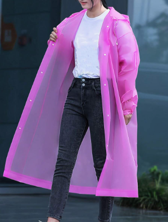 New Thickened Durable Transparent Portable Outdoor Rain Jacket, Front-Button Full Body Waterproof Raincoat For Hiking, Traveling, For Camping