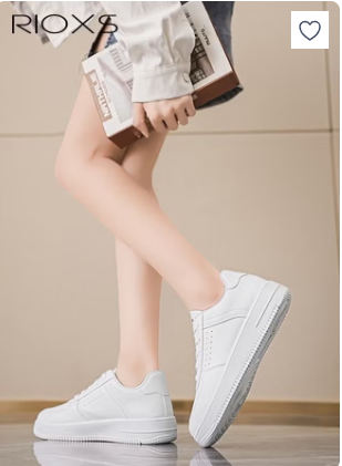 Women's Classic White Sneakers, Casual Lightweight Leather Platform Sneakers, Breathable Sports Shoes Comfortable Walking Shoes for Ladies, Trendy Low Top Sneakers Versatile Leisure Shoes Tennis Shoes for Shopping Work Travel and Daily Wear, White