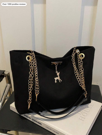 Large Capacity Handbag For Women, Fashionable Chain Shoulder Bag, New Style Chic Underarm Bag, Retro Matte Tote Bagback To School Essentials