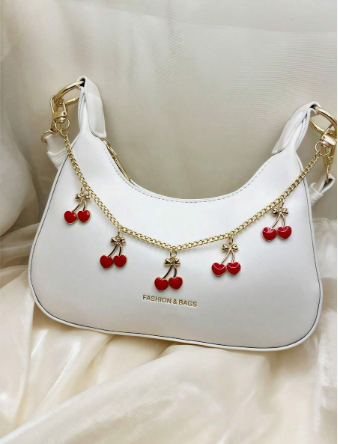 3-In-1 Cherry Chain Bag, Fashion Cherry Chain Bag, Chain Bag Accessories, Alloy Material, Hanging Chain, Travel Luggage Pendant Bag, Jewelry Bag, Connecting Chain Bag, Pendant Bag, Hanging Bag, Amulet Bag, Decorative Pendant Accessories, Suitable For Vari