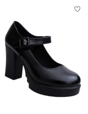 Round Toe Block Heel Casual Sandals Black