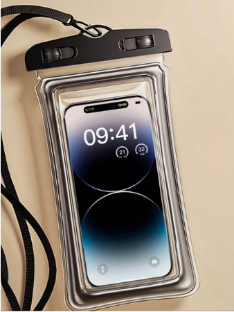 2/1pc Waterproof PVC Phone Pouch With Lanyard, Waterproof Phone Case For Outdoor Beach Swimming Snorkeling, Suitable For School, Office, Home, Travel. This Inflatable Waterproof Phone Bag Adopts 3D Design, Sealed Protective Cover, Transparent Plastic Dry 