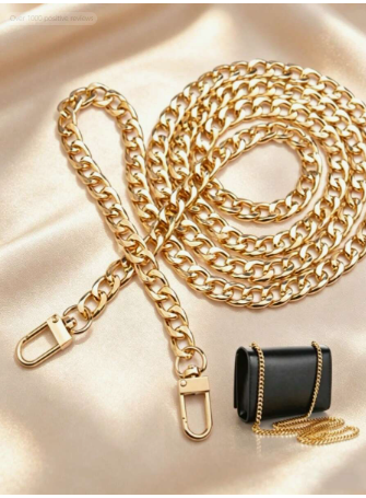 1pc Fashion Bag Strap, Wallet Chain, Aluminum Crossbody Handle, Shoulder Bag Replacement Chain, Multiple Sizes Available, Suitable For DIY Wallet, Shoulder Bag, Crossbody Bag, Best Gift For Girlfriend Or Family