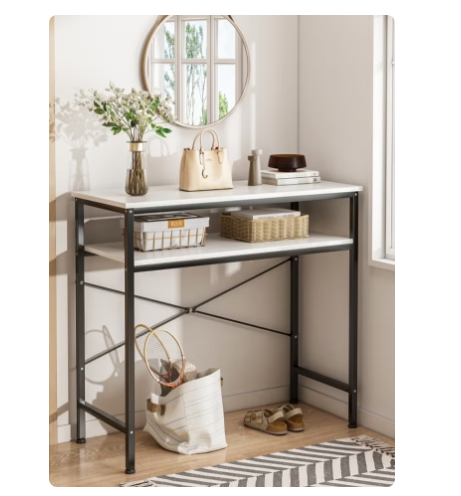 100*30*90cm Console Table, 2 Tier Entryway Table, Narrow Sofa Table for Living Room, Hallway, Foyer,Entrance, Bedroom.