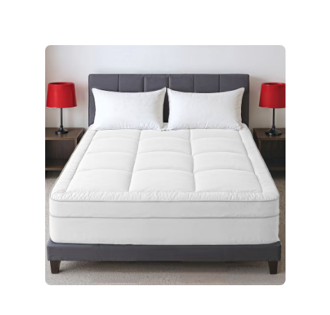 Mattress Topper – Extra-Thick 9Cm/800 Gsm Microfiber Pillow Top, Fitted Style, 120 X 200Cm, White – Plush Cushioning For Back Pain Relief, Deep Pocket 25–30Cm With All-Around Elastic, Soft & Durable