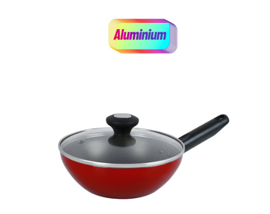 Classique Covered Wok Glass Lid Red 8/20cm