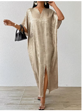 Holiday Dress / Wedding Guest Attire / Prom Gown / Golden Evening Wear, Casual Party Elegance
