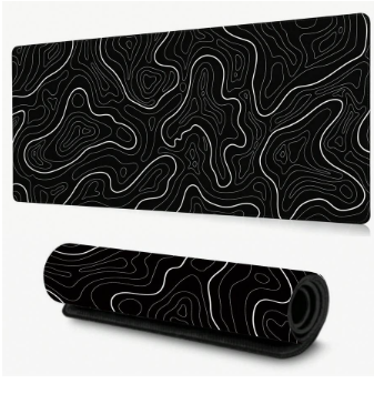 Black & White Striped Extra Large Mouse Pad, Gaming Desk Mat, Big Keyboard Pad, Washable, Rubber Non-Slip Bottom, Stitched Edge, Gift Mouse Pad, Desk Protector, Study Pad, Multiple Sizes Available, Computer Keyboard Mat, Laptop Pad
