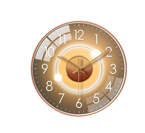 12 Inch Wall Clock,3D Curved Glass Large Wall Clock,Silent Non-Ticking Round Decorative Quartz Clock,for Office Home Bathroom Kitchen Bedroom School