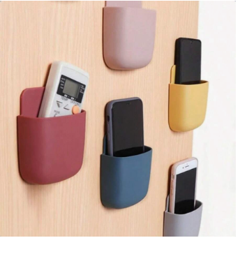 Multifunctional Wall-Mounted Storage Organizer Rack - Adhesive Plastic Boxes Suitable For Phones, Remote Controls, Etc. - Perfect Home Organization Storage Rack, Uniform Storage For Multiple Locations Throughout The House 1/3/5/10pcs