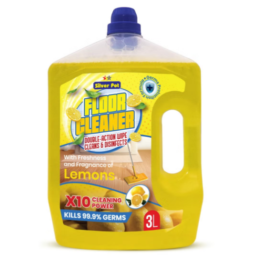 Lemon Floor Cleaner Liquid – 3L Antibacterial Surface Cleaning Solution with Refreshing Lemon Scent for Tiles, Marble, Wood, and Laminate Floors