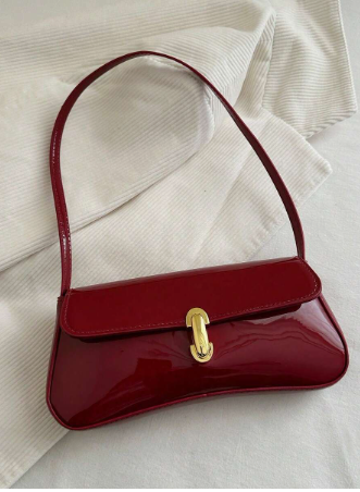 1pc Vintage Faux Oiled Leather Shoulder Crossbody Bag, Suitable For Dates, Outings, Parties, Banquets