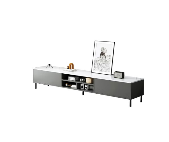Living Room Furniture Simple and Light Luxury Combination TV Cabinet Combination Storage Cabinet with 2 Doors 140*30*46cm