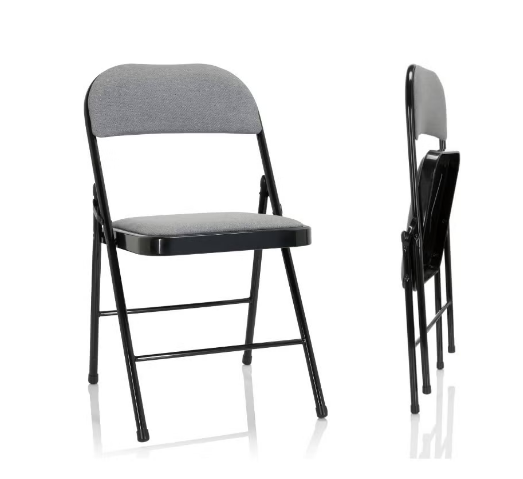 MOMENT Folding Chair with Padded Fabric Seats Multi Functional Portable Chair For Home Dining Office Outdoor Fishing