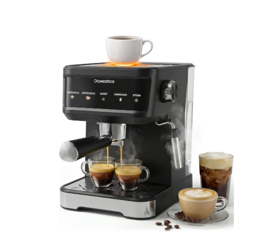 Brewcraft Pro Espresso Coffee Maker Machine for Home | 20 Bar Professional Pressure with Smart Touch Screen | Fastbrew Tech, Milk Frother & Steam Wand for Espresso, Cappuccino, Latte & Mocha