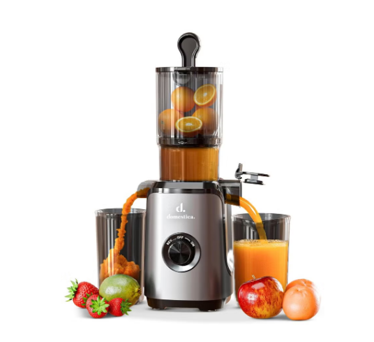 Dripdrop Cold Press Slow Juicer For Home With 108mm Wide Feed Chute | Masticating Juicer Machine For Whole Vegetables & Fruits | Juice Extractor With Large Auger & Triple Strainers For Max Juice Yield,