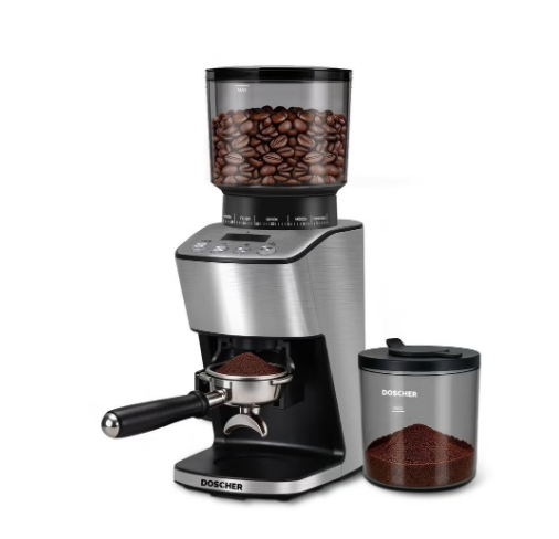 V60 Electric Coffee Grinder, 165W Conical Burr Coffee Grinder with 40mm Stainless Steel Burrs & Housing, 350g Capacity, Anti-Splash Lids, 3 Professional Modes for Beginners & Pros,Low Noise