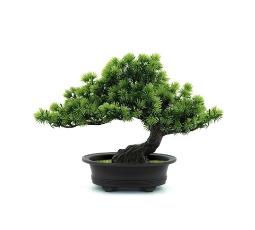 Artificial Bonsai Juniper Tree, Faux Plants Indoor Small Fake Plants Decor for Home Office Desk Bathroom Shelf Bedroom Living Room Farmhouse Decorations Office Indoor Showcase Decor (Pine Bonsai)