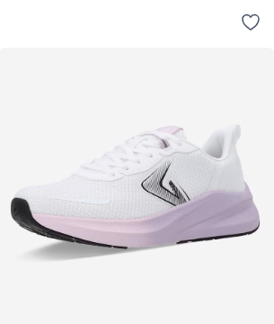 Demix Sport Women's Running Shoes – White Lightweight Sneakers with EVA Cushioning, Breathable Mesh and High-Traction Sole