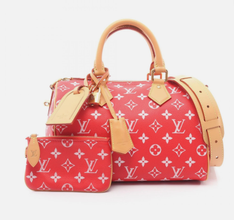 LOUIS VUITTON Speedy P9 Bandoulière 25 Shoulder Handbag M24425 leather Red used
