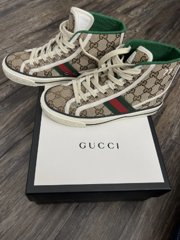 Size US 4 / EU Size 34 - Gucci Tennis 1977 High Beige Ebony