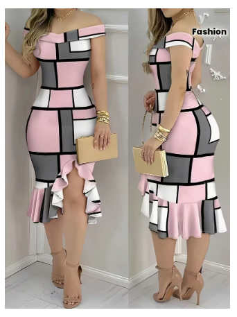 Fashion Plaid Print Dress YQ15